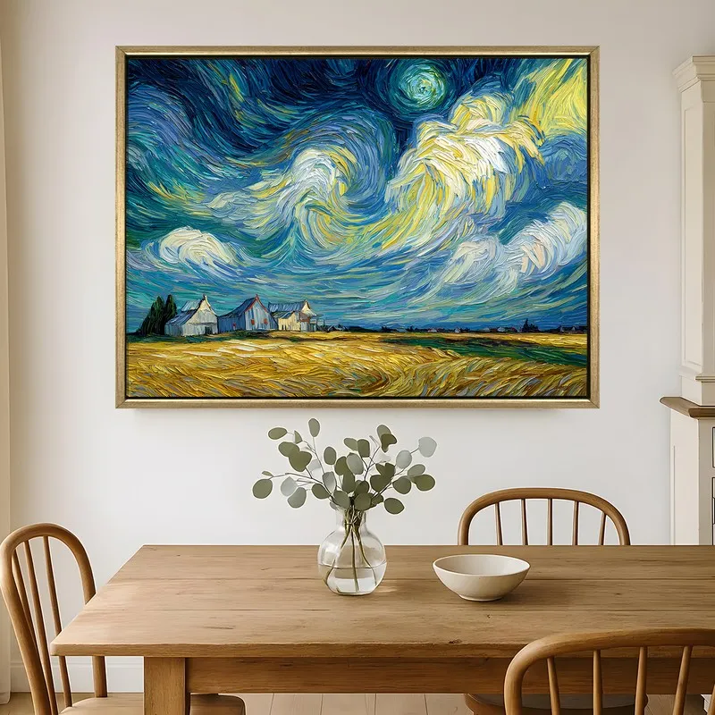 Horizon Sweep Canvas Wall Painting With Frame media 1
