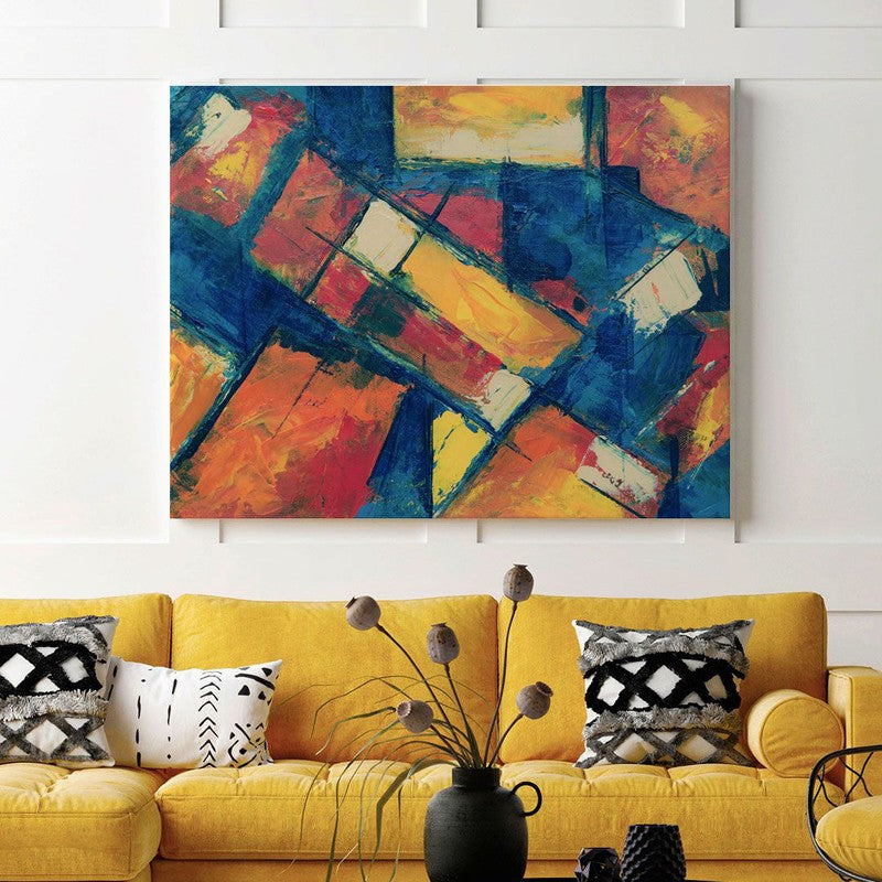 Mystic Abstract Canvas Painting - Black Frame