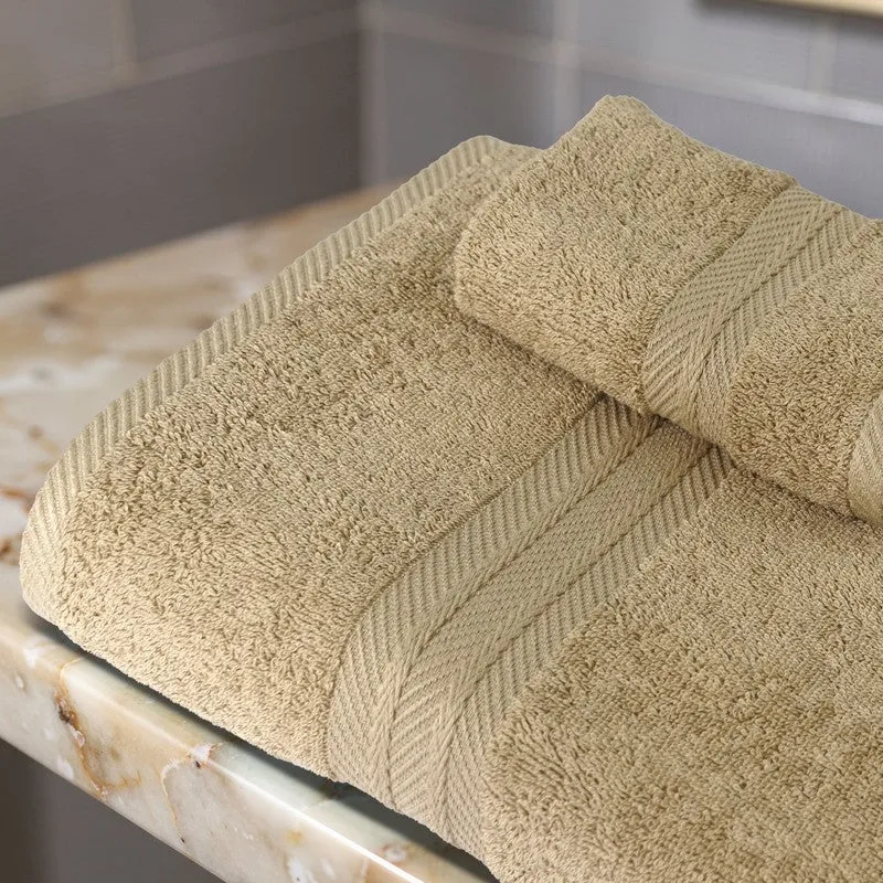 PlushAura Cotton Bath Towel (Camel) media 7