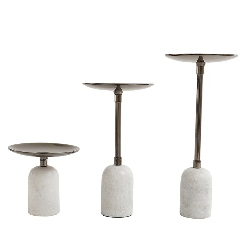 Obra Pillar Candle Holder (Black & White) - Set Of Three media 3