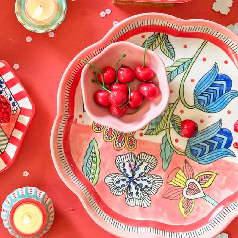 Parisian Garden Dreams Ceramic Platter - Two Piece Set media 4