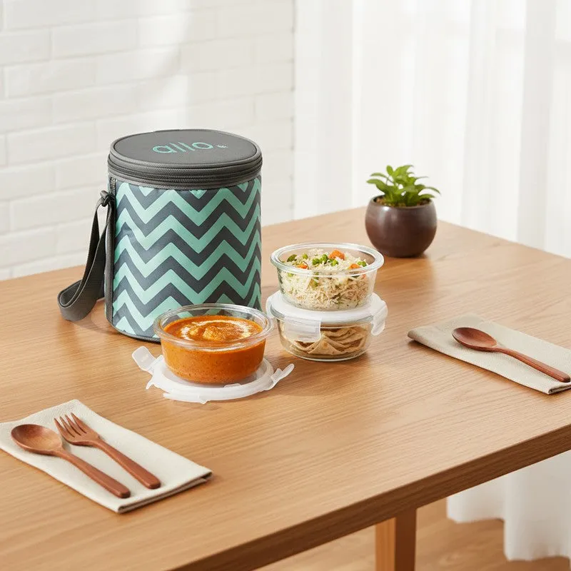 Yumrixa Leak Proof Glass Lunch Box (400 mL Each) - Set Of Three media 3