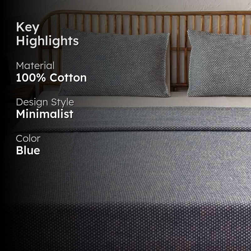 Vindhya Bedcover - Dark Blue media 2