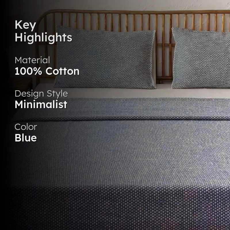Vindhya Bedcover - Dark Blue media 2