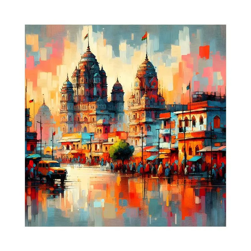 Majestic Temple Mirage Poly Canvas Wall Painting media 4