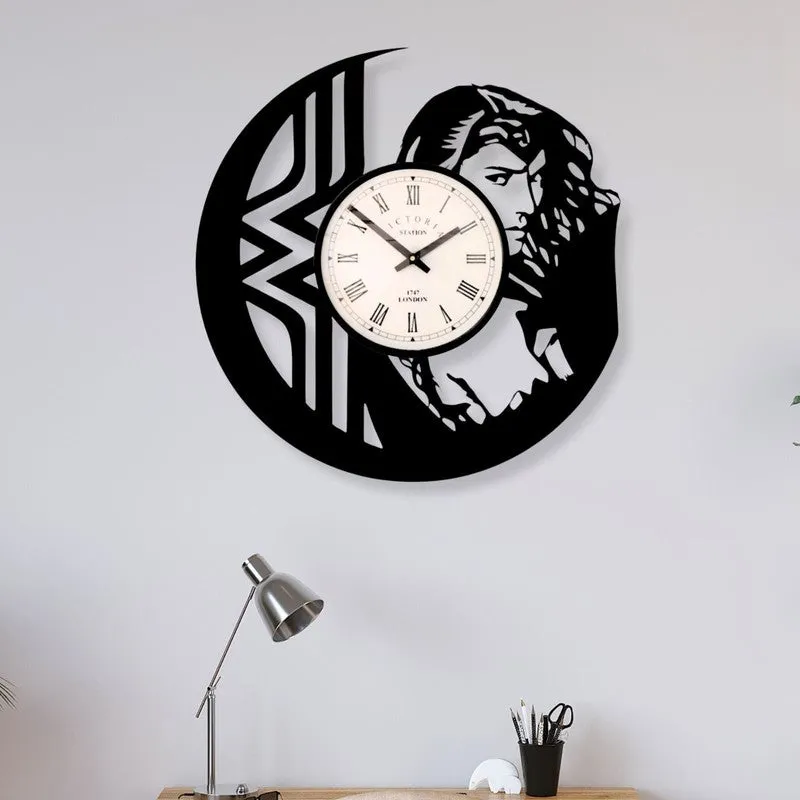 Quantix Steel Analog Wall Clock - Black media 1