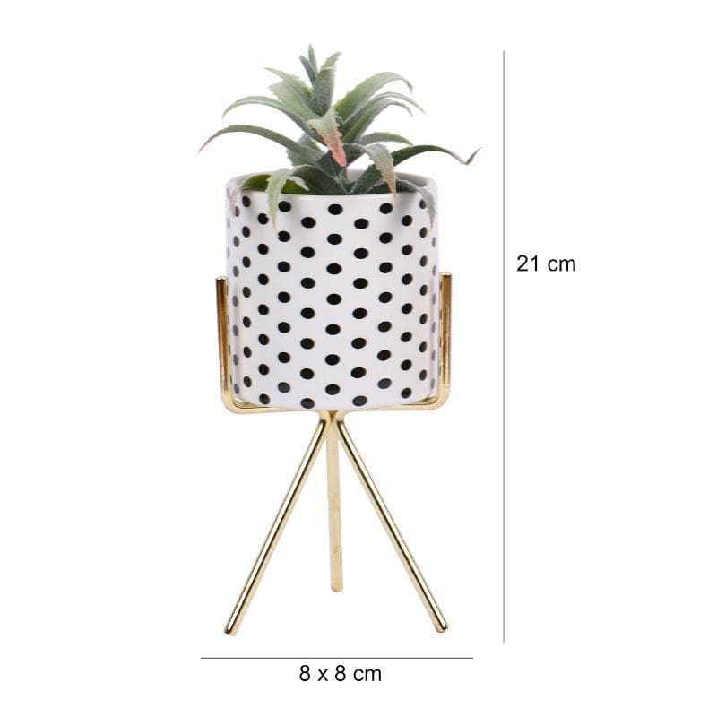 Faux Agave In Geo Pot With Tripod - 20 cms media 5