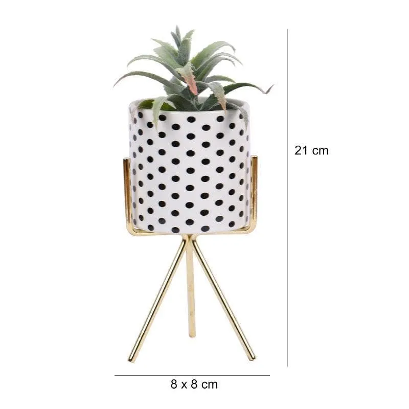 Faux Agave In Geo Pot With Tripod - 20 cms media 5