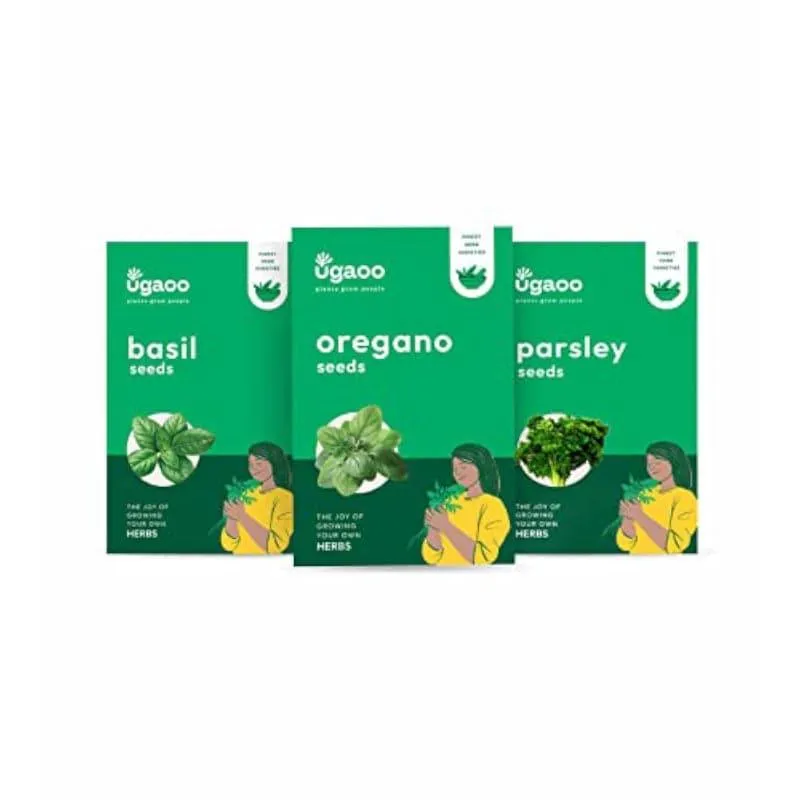 Ugaoo Herb Seeds (Italian Basil, Oregano, Parsley) - Set Of Three media 3