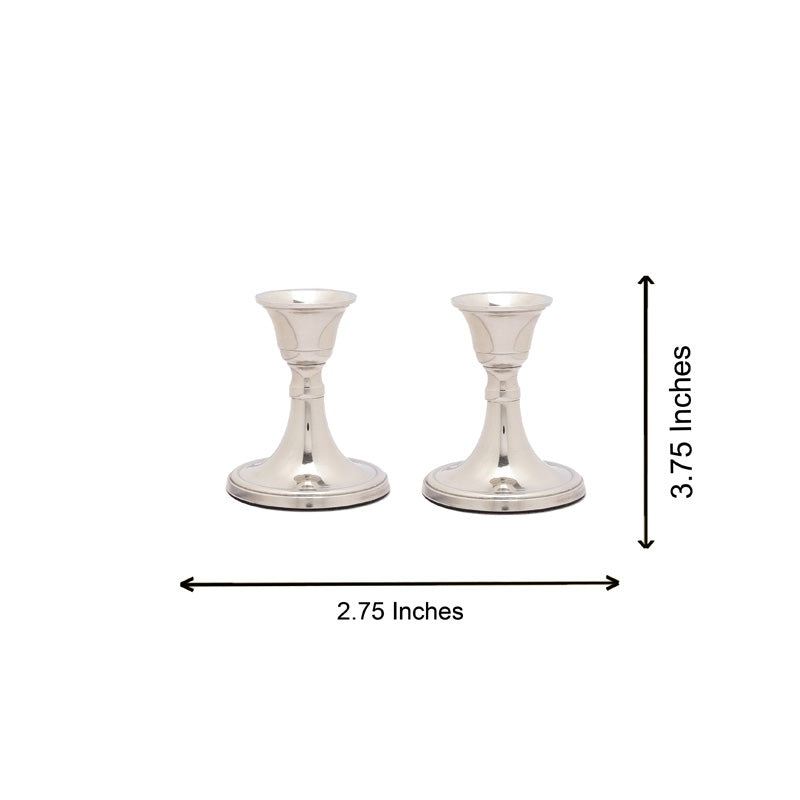 Ottista Taper Candle Holder (Silver) - Set Of Two media 4