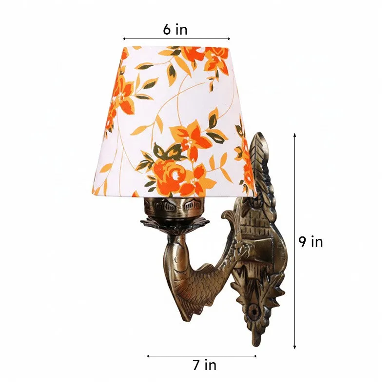 Ziada Stiva Ibis Flora Conical Fabric & Metal Wall Lamp - Multicolor media 6