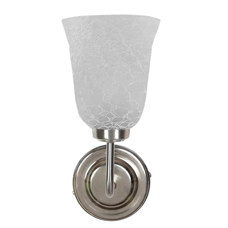 Brushed Nickel Glass Wall Lamp media 9