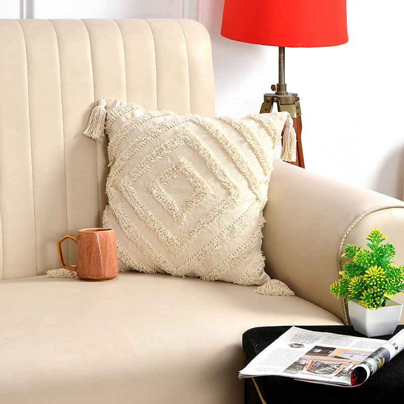 Kester Tufted Cushion Cover - White media 2