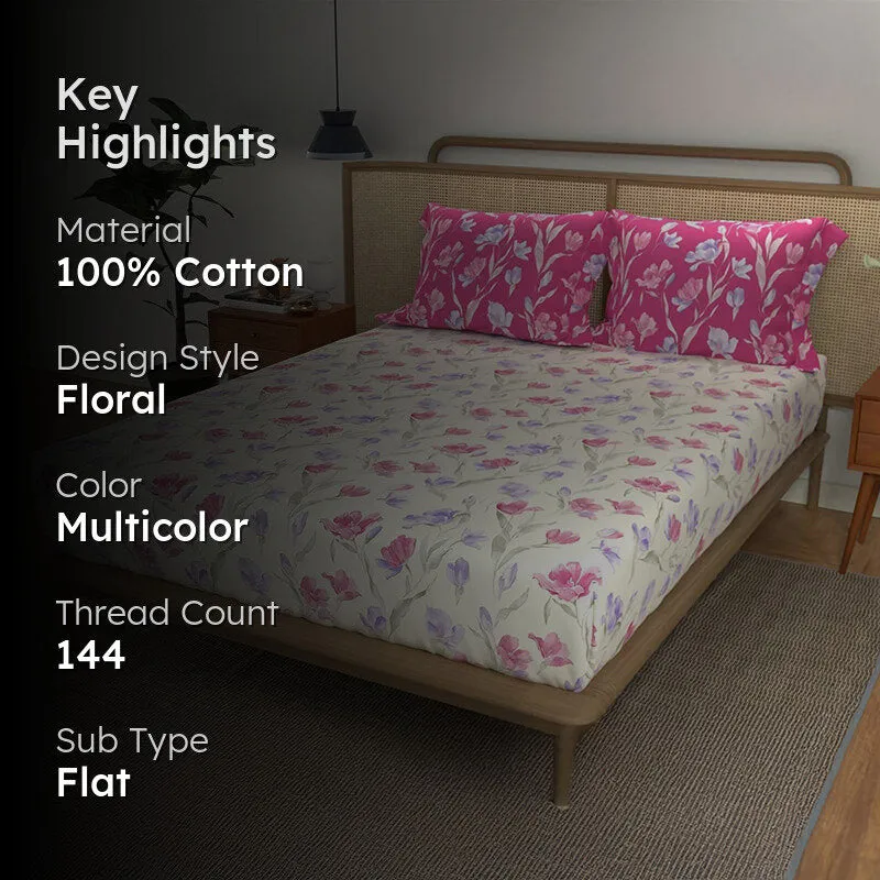 Bedsheet image with key highlights text overlay