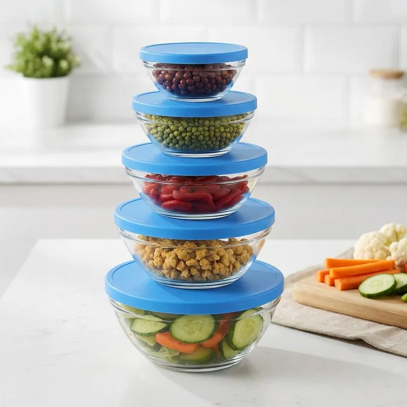 Rioware ClearServe Glass Container Box Set - Set of Five media 1