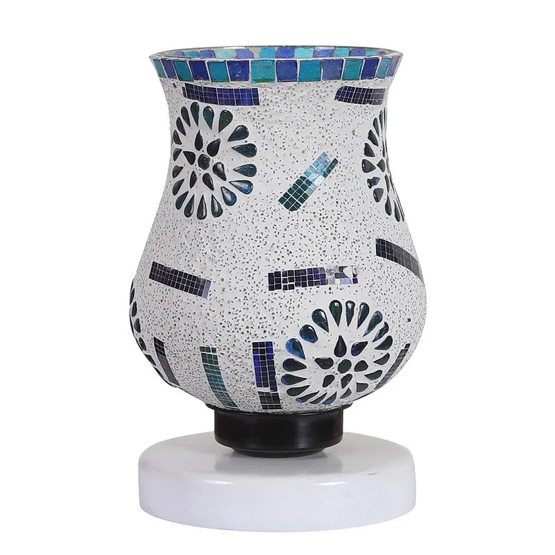 Blisset Mosaic Glass Table Lamp With Wooden Base - Multicolor media 5