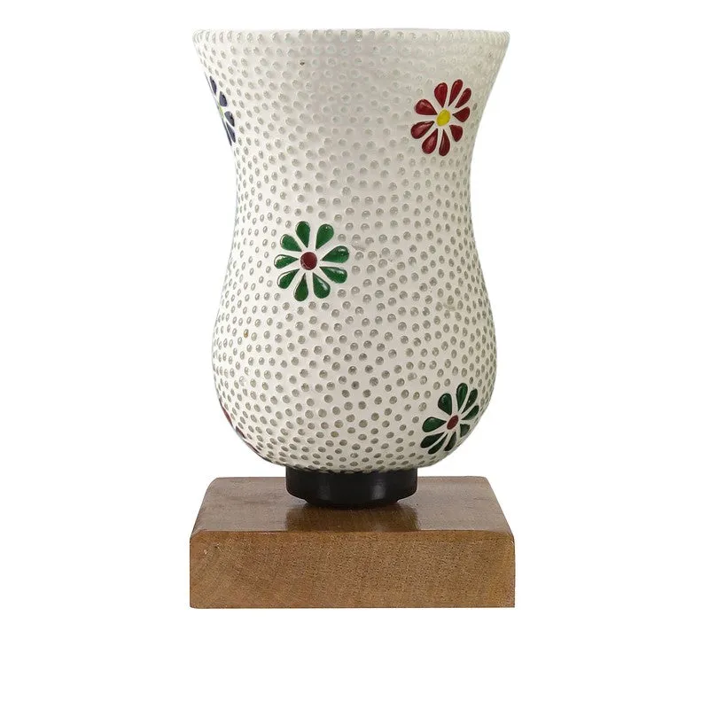 Lumetti Mosaic Glass Table Lamp With Wooden Base - Multicolor media 5