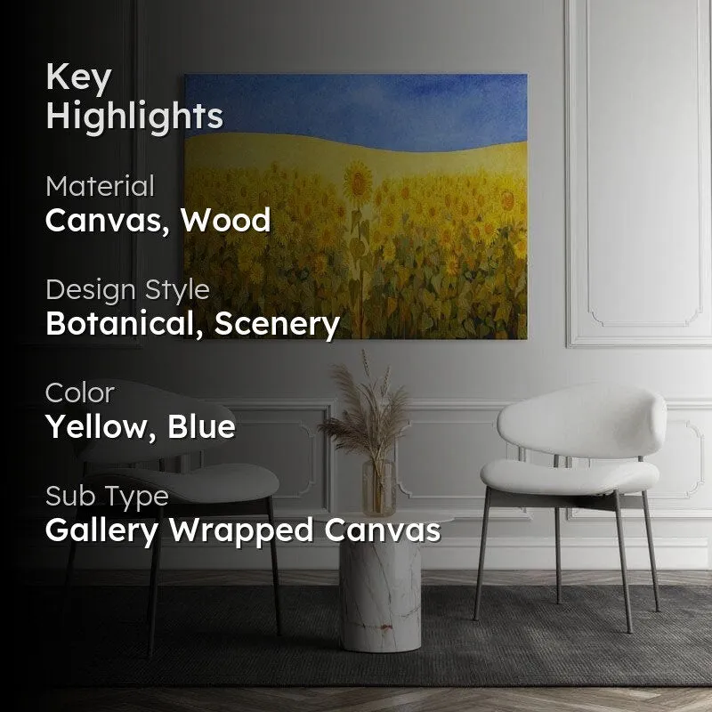 Field of Sunshine Canvas Wall Painting - Gallery Wrap media 2