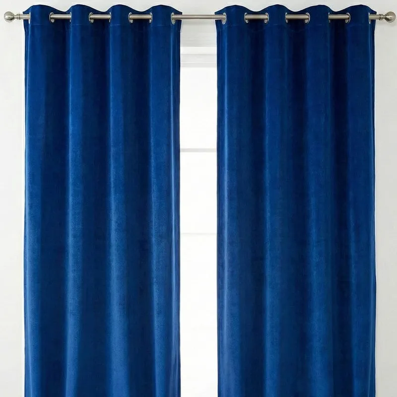 Pure Edge Blackout Curtains (Blue) - Set of Two media 5