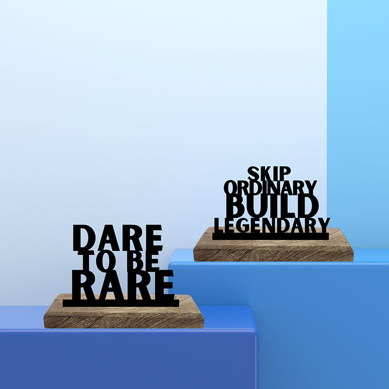 Dare To Be Rare Showpiece - Set Of Two