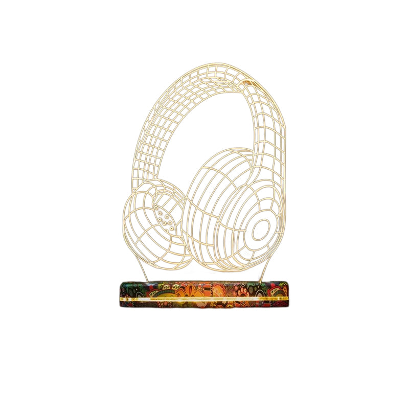 Melomanic Illusion Headphone Acrylic Table Lamp - Multicolor media 3