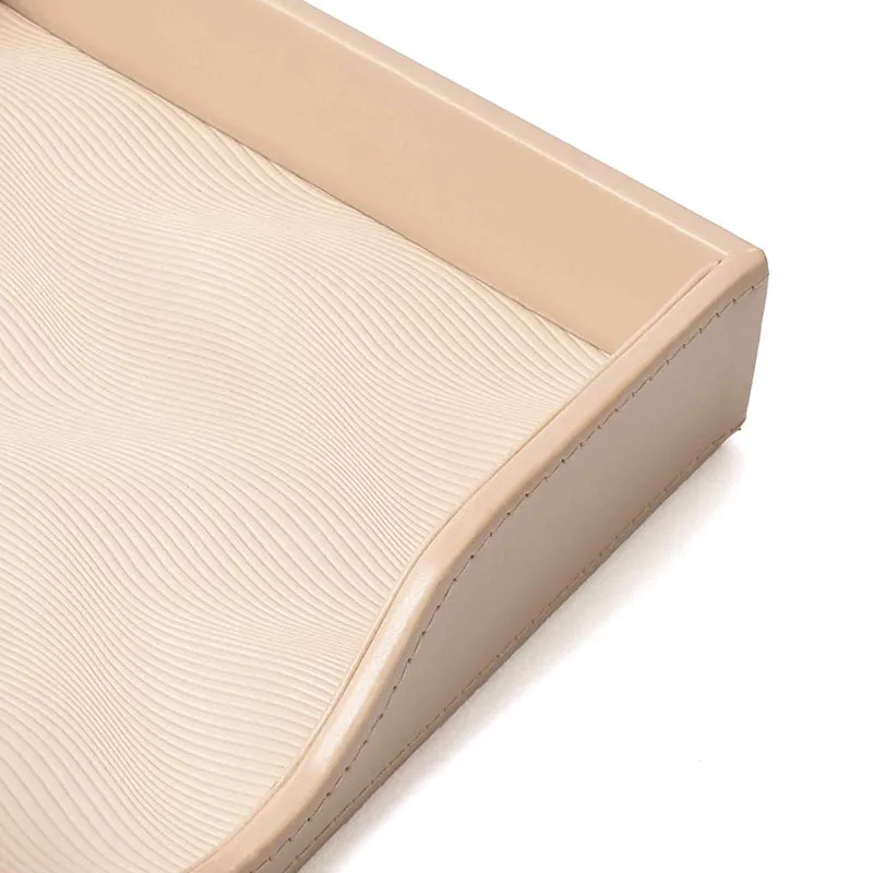 Veltrix Cube Faux Leather Desk Organiser - Beige media 8