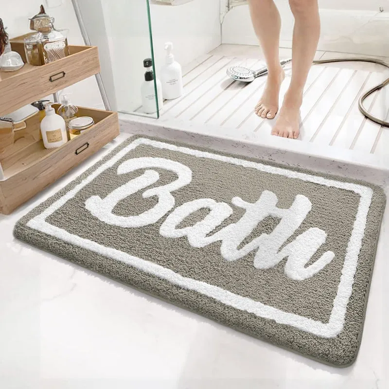 Bath Time Microfiber Bath Mat - Taupe media 1