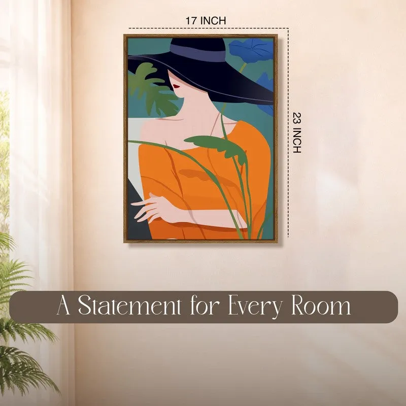 Abstract Nari Canvas Wall Art With Frame media 10