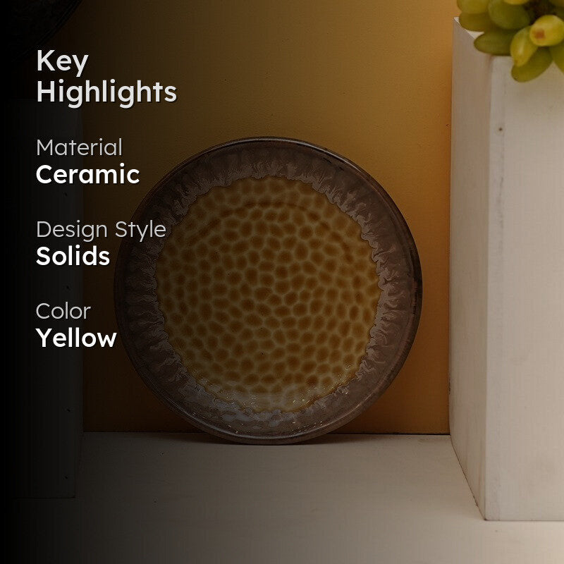 Ceramic Quarter Plate - Yellow media 2