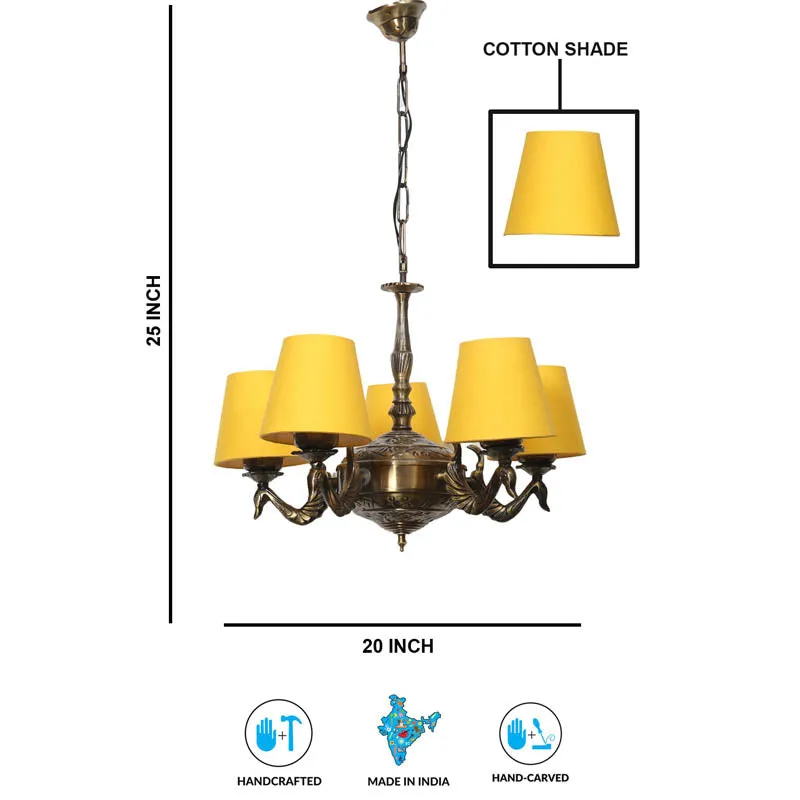 Clarion Conical Golden Antique Ceiling Lamp media 6