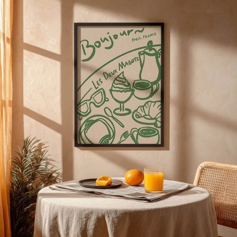 AbstraGreen Archival Canvas Wall Art - Black media 4