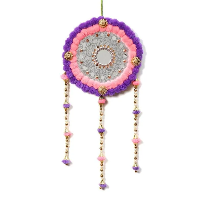 Round Festive Latkan - Pink & Purple media 4