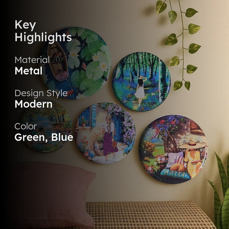 Slow Life Wall Plate - Set Of Five media 2
