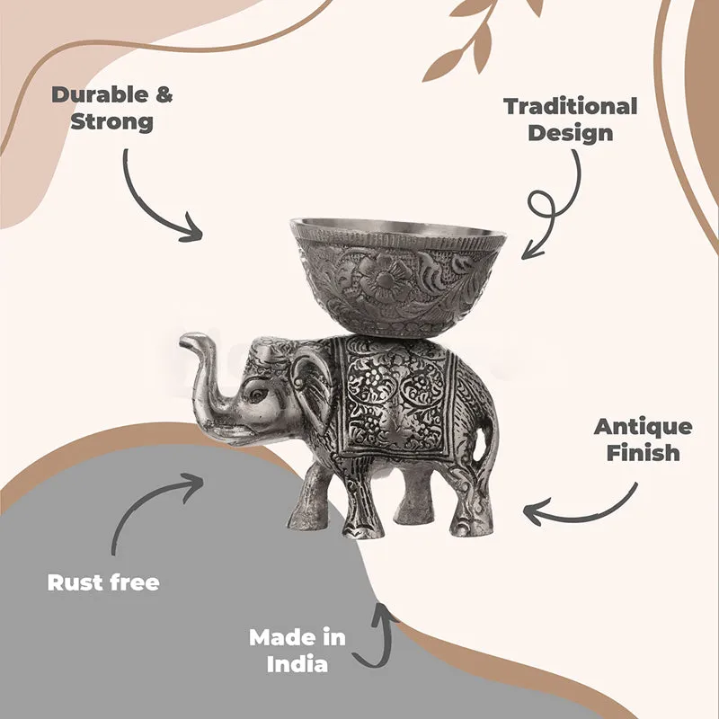 Ornate Haathi Accent Bowl media 7