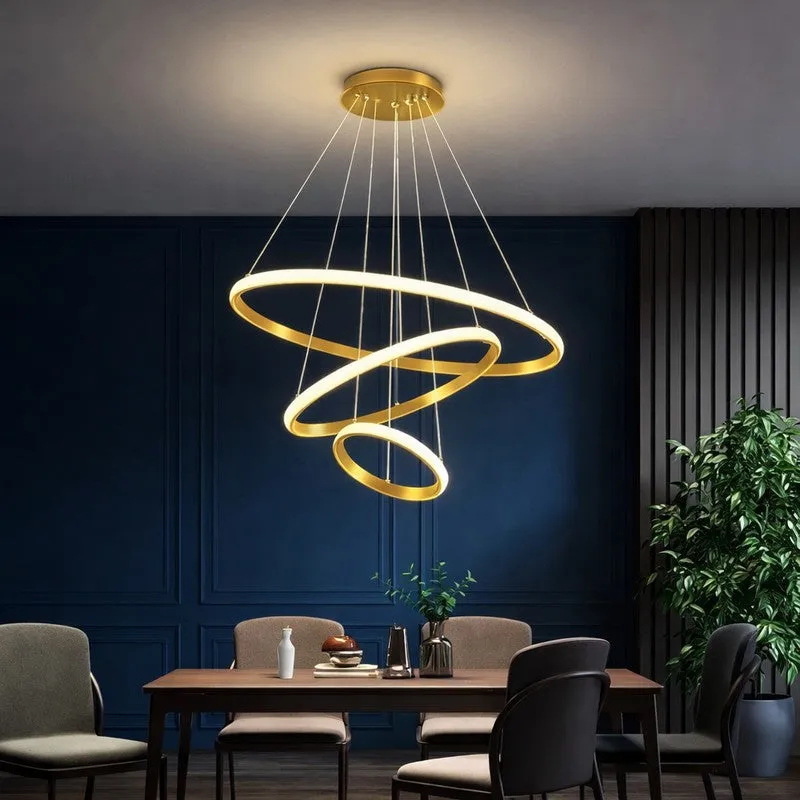Nova Halo Metal Ceiling Lamp - Gold media 1