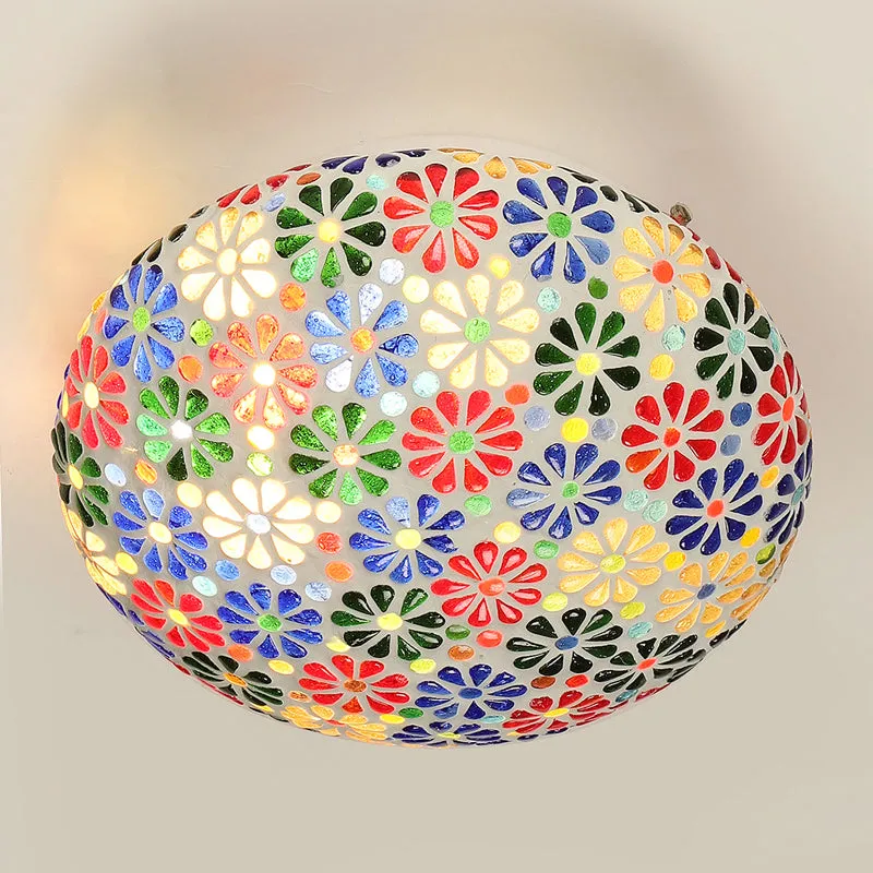 Nuvea Mosaic Glass Ceiling Lamp - Multicolor media 4