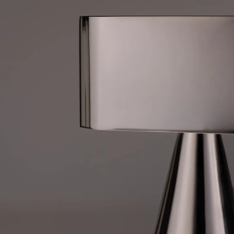 Fig Living Chrome Portable Stainless Steel Table Lamp - Silver media 9