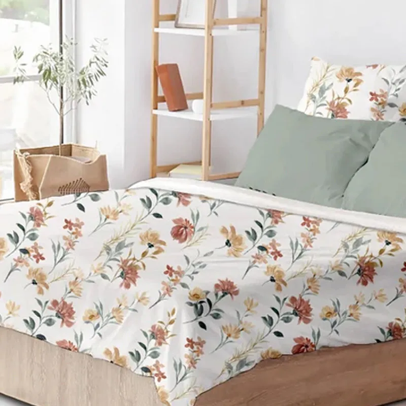 Wild Bloom Printed Cotton Duvet Cover media 6