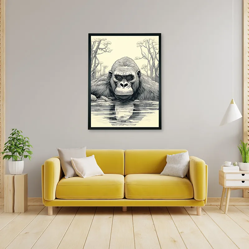 Gorilla Gaze Canvas Wall Art media 5