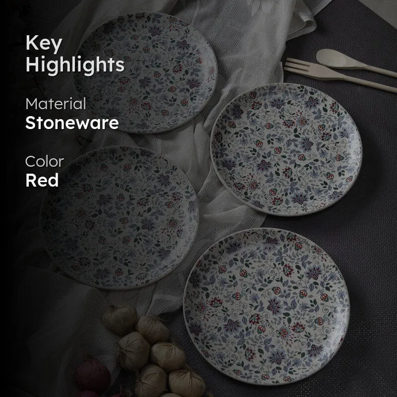 Handpainted Wildflower Dinner Plates - Set Of Four media 2