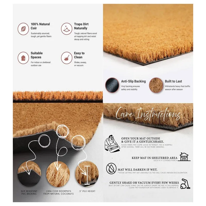 Cycle Bloom Coir Door Mats - Brown media 5