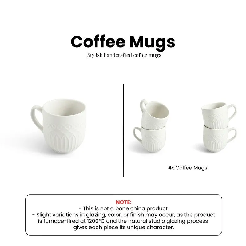 Minimalist Ceramic Coffee Mug (340 mL Each) - Set Of Four media 6
