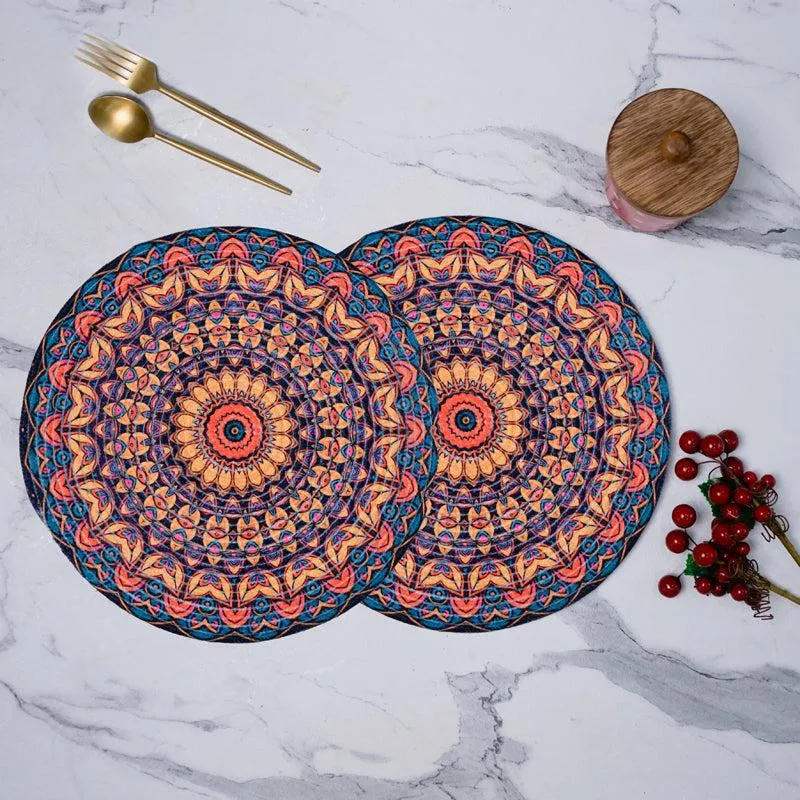 Mandala Heritage Jute Table Mat - Set Of Two media 1