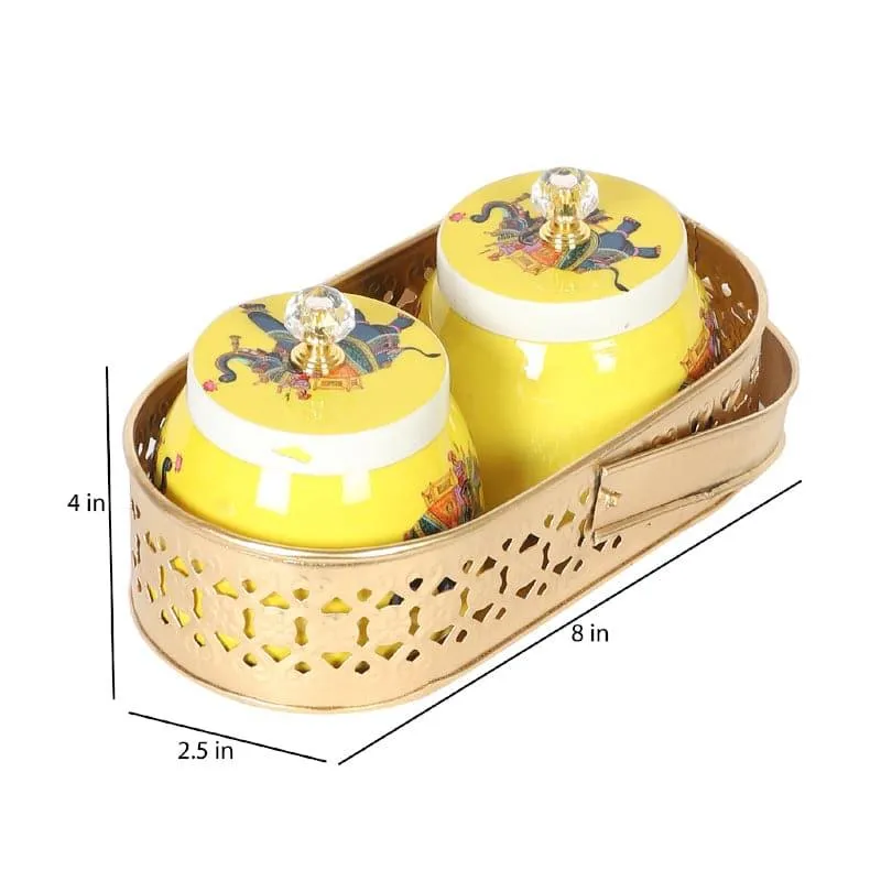Jiru Ethnic Basket With Jar - Set Of Three - 5