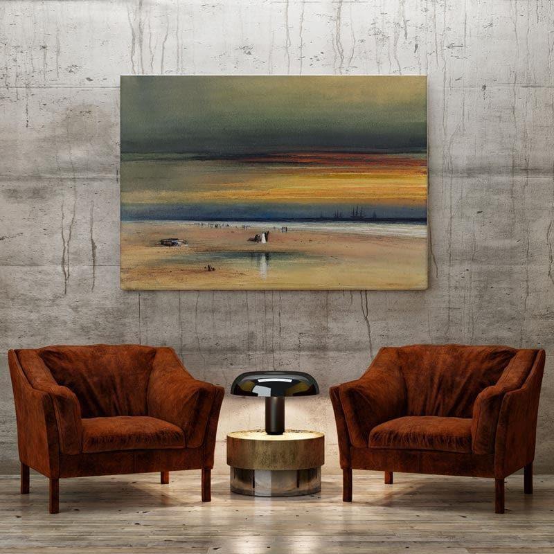 Beach Scene at Beach Canvas Painting - Gallery Wrap