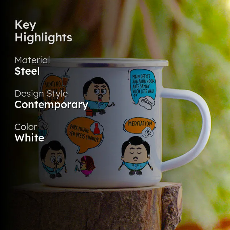 Desi Dad Life Steel Coffee Mug (250 mL) media 2