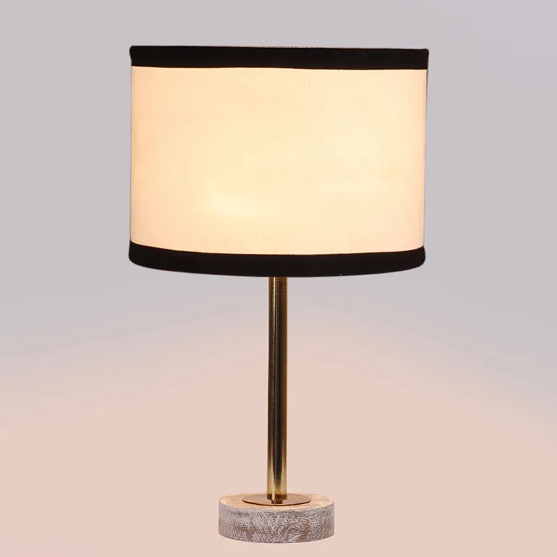 Cotin I Stripe Rodin Wooden Table Lamp - White,Gold media 5