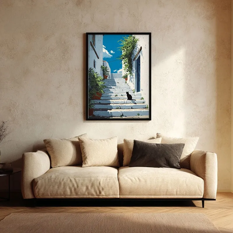 Secret Passage Canvas Wall Painting - Black Frame media 1