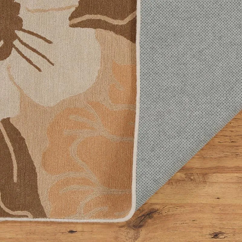 Anrion Hand Tufted Floral Wool & Nylon Carpet - Peach media 6