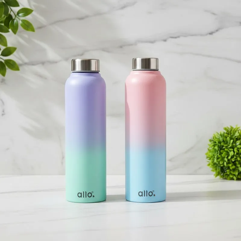 HydraCube Stainless Steel Water Bottle (950 mL Each) - Set Of Two media 1